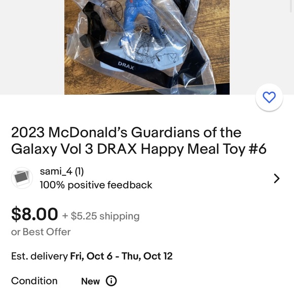 McDonald’s Disney Marvel Guardians of the Galaxy Vol 3 Drax Happy Meal Toy. New. - Picture 6 of 7